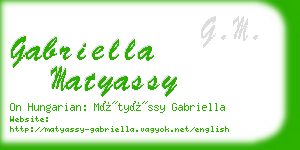 gabriella matyassy business card